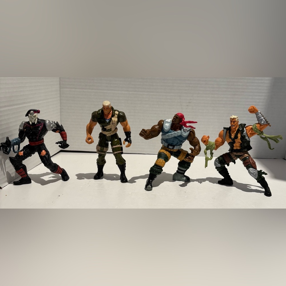 Vintage 1996 GI Joe Extreme Lot of 4 Iron Claw Stone Freight 4.5" Action Figures